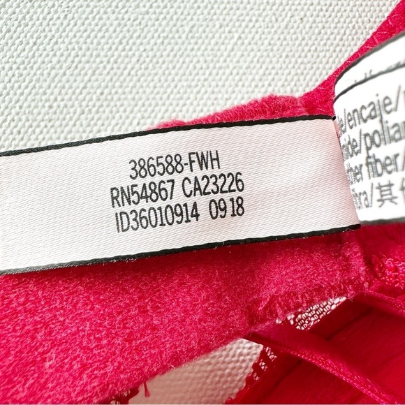 Victoria's Secret Bra Dream Angels Push Up Without Padding Lace Red 36B - Picture 5 of 10